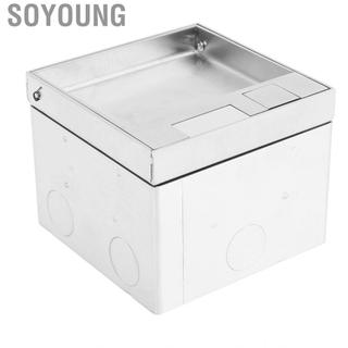 Soyoung Hộp ổ cắm trên sàn 2 X 3 ổ cắm ngạnh 16A 4000W Flip Cover Ổ cắm phẳng lõm cho văn phòng, trường học khách sạn