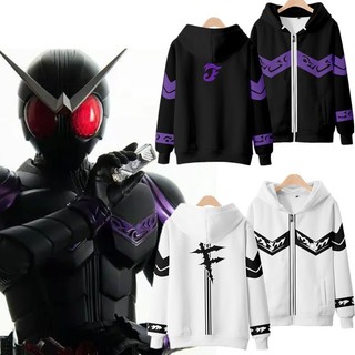 PS2 Kamen Rider W Joker anime Dây Kéo Áo Khoác Áo Unisex Top SP2