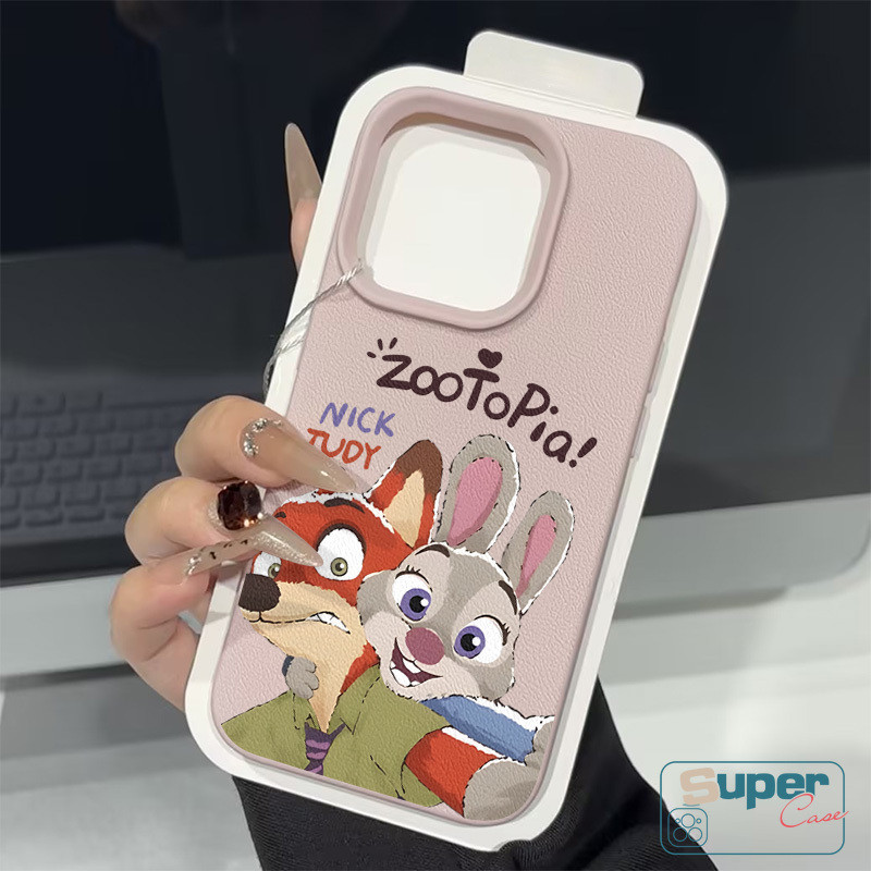 Ốp Lưng Tương Thích Cho IPhone 16 11 17 13 15 14 12 Pro Max 12 14 16 13 15 17 Pro 15 16 14 Plus XR X XS Max Hoạt Hình Dễ Thương Zootopia Fox Bunny Bìa Mềm