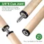 Gậy Cue Billiard ORDOBOX, Gỗ Cứng 50 / 68 / 76 / 92 / 122 / 145cm Gậy Cue Bể Bơi, Thanh Tiêu Chuẩn Thanh Bể Bơi Trẻ Em Thanh Niên Người Lớn Nhà