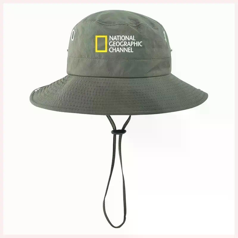 In Hình National Geographic Channel Cap Sunblock Mũ Người Cá Cho Người Phụ Nữ Đi Bộ Đường Dài Ngoài Trời Leo Núi Rừng Nhanh Khô Phụ Kiện