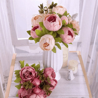 Bó Hoa Mẫu Đơn Lụa 13 Đầu Trang Trí Nhà Cửa Đám Cưới Cao Cấp Giả Như Thật Vintage Decor Phòng Khách Thẩm Mỹ Bắc Âu Phụ Kiện Chụp Ảnh Tiệc Sang Trọng Nội Thất DIY Bình Cắm Lớn Đẹp Hiện Đại Retro Studio Backdrop Văn Phòng Shop Cafe Sân Khấu Quà Tặng