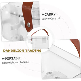 [DANDELION] Du Lịch Động Vật Nhỏ Chuột Lang Lồng Tàu Sân Bay Cho Hamster HedgehoceStorage Bình Nước 360° Hộp đựng hộp thoáng khí trong suốt