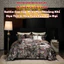 Bộ chăn ga gối Satiin kết hợp Cotton mềm mịn MemMinbedding Luxury họa tiết in hoa tinh sảo hiện đại - L41692