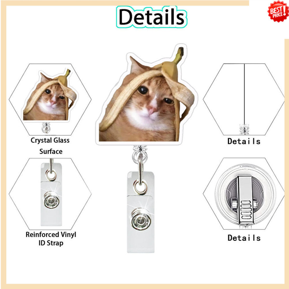 Kẹp Thẻ yoyo  ID Mèo Dễ Thương Acrylic - Sango