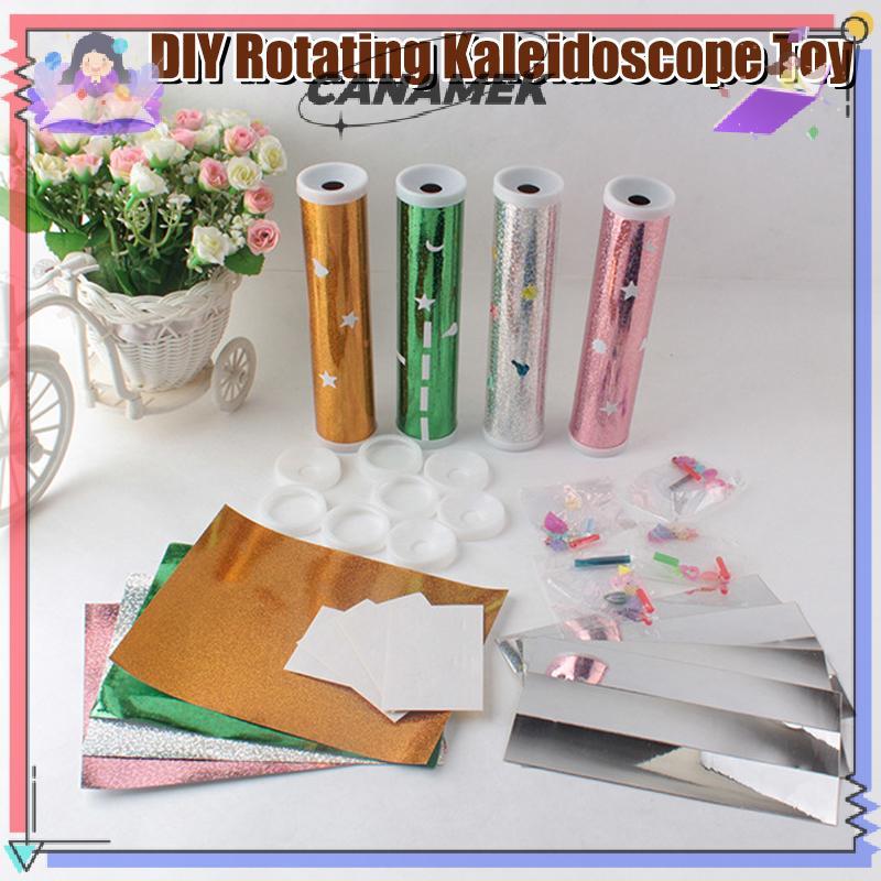 CANAMEK DIY Xoay Kính vạn hoa Bộ dụng cụ thí nghiệm khoa học Dụng cụ giảng dạy Mắt Tay Hợp tác Đồ chơi giáo dục cho trẻ em Quà tặng CSF