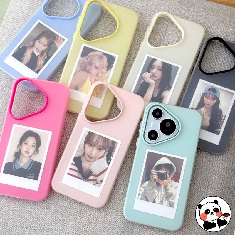 Ốp Điện Thoại Giữ Ảnh 2 Trong 1 Cho Realme C75 C75X C73 C71 C67 C65 C65S C63 C61 C55 C53 C51 C51S 4G 5G Vỏ Màu Kẹo Dễ Thương Mezzanine Khe Cắm Ảnh