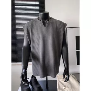 Áo vest nam sọc mùa hè phong cách mới & áo thun thể thao nữ không tay cổ chữ V kiểu Mỹ