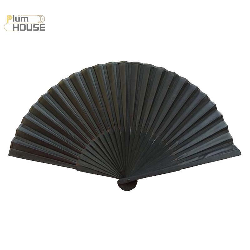 PlumHOUSE Quạt Tay Màu Đen Vintage Gấp Người Hâm Mộ Tiệc Cưới Ủng Hộ Tiếp Liệu Khiêu Vũ Nhà Đảng Gấp Trang Trí Người Hâm Mộ VN