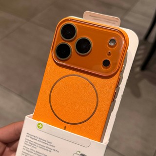 Ốp điện thoại di động hút từ tính hình tròn mịn sang trọng cho iPhone17 16 15 14 13 12 Pro Max bảo vệ camera chống sốc chống rơi mặt sau cứng