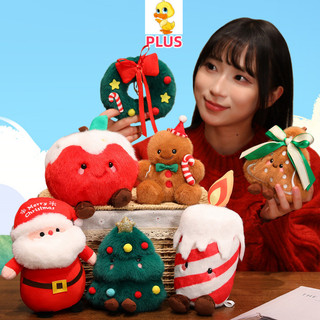PLUS✨Chất lượng tốt✨Giáng Sinh Mới Sang Trọng Búp Bê Sáng Tạo Apple Ông Già Noel Chim Cánh Cụt Bánh Gừng Người Kết Hợp Đồ Chơi Sang Trọng Vui Vẻ Trang Trí Giáng Sinh Mặt Dây Chuyền Búp Bê Đồ Chơi Trẻ Em Quà Tặng