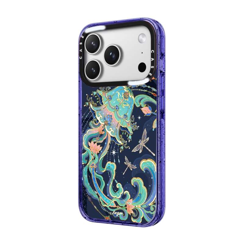 CASECASE X Sứa Nhiều Màu Sắc Peri Tím Trong Suốt Cứng Hút Từ Tính Tác Động Dành Cho Apple IPhone 12 13 14 15 16 17 Pro Max Plus Không Khí Có Hộp