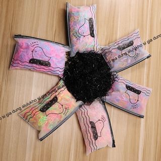 Sét 1000 Dây Thun Buộc Tóc Nhiều Màu Sắc Co Giãn Sử Dụng Một Lần Cho Bé
