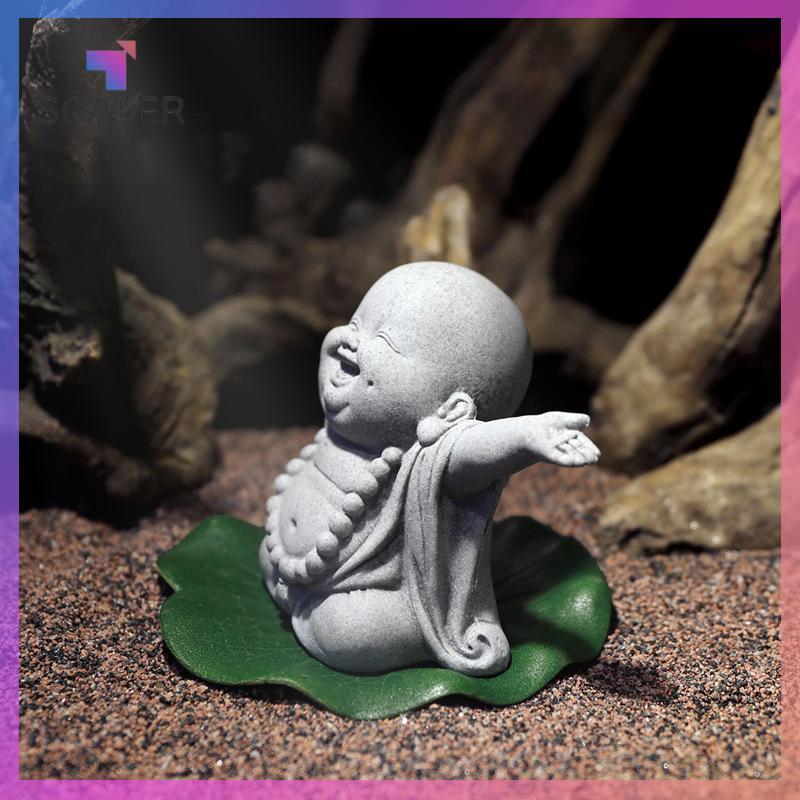 SCALER Lapis Lazuli Nhỏ Monk Mô Hình Đồ Trang Trí Linh Vật Để Bàn Trang Trí Đồ Trang Trí Sáng Tạo Micro-Landscape.
