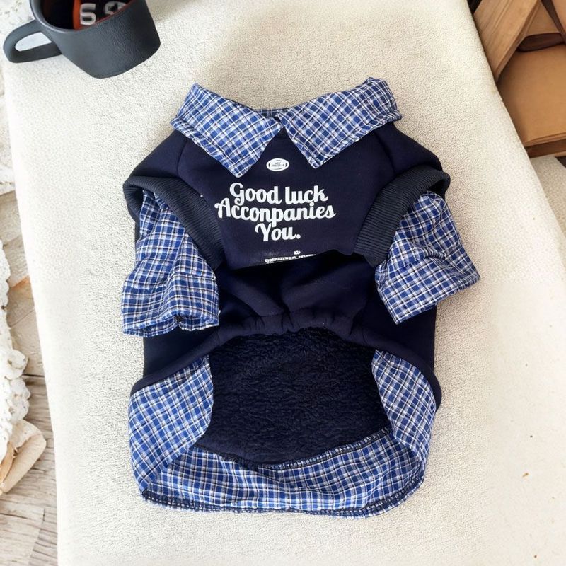 Quần Áo Chó Con Giả Hai Mảnh Màu Sắc Phù Hợp Với Áo Sơ Mi Polo Thú Cưng Thu Đông Schnauzer Bichon Teddy Nhỏ Vừa Chó Hai Trứng