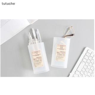 Tutu Hộp đựng bút chì trong suốt bằng nhựa Văn phòng phẩm đơn giản Hộp bút chì học sinh màu trơn VN