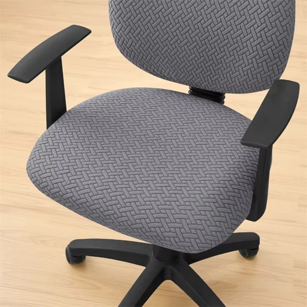 ITRUMPET 2 Cái / bộ Vỏ Ghế Văn Phòng Chia, Vỏ Ghế bành Jacquard Co Giãn Co Giãn, Có Thể Tháo Rời Hiện Đại ​Thoáng khí​ Vỏ bọc ghế xoay nâng chống bẩn cho gia đình & văn phòng
