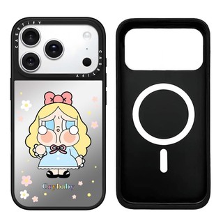 Từ Tính Cô Gái Khóc OK Gương Cứng Ốp Lưng Điện Thoại iPhone 17 Pro Max 17 Air 16 Plus 15 14 13 12 11 Vỏ Chống Sốc