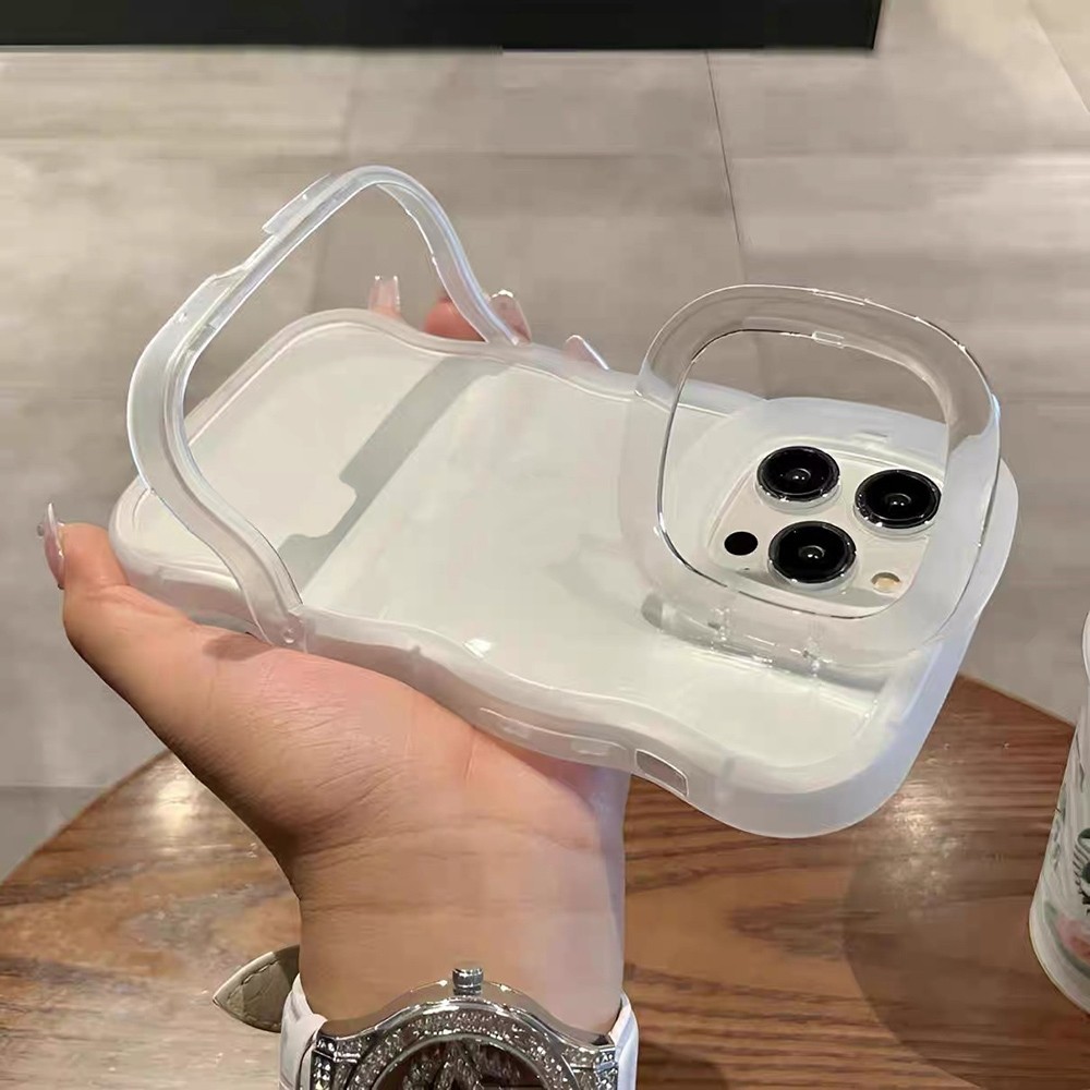 Ốp điện thoại giá đỡ đôi vô hình màu đỏ rượu vang cho iPhone 17 Pro Max 17 Air 16 Plus 15 14 13 12 11 Vỏ bảo vệ chống sốc