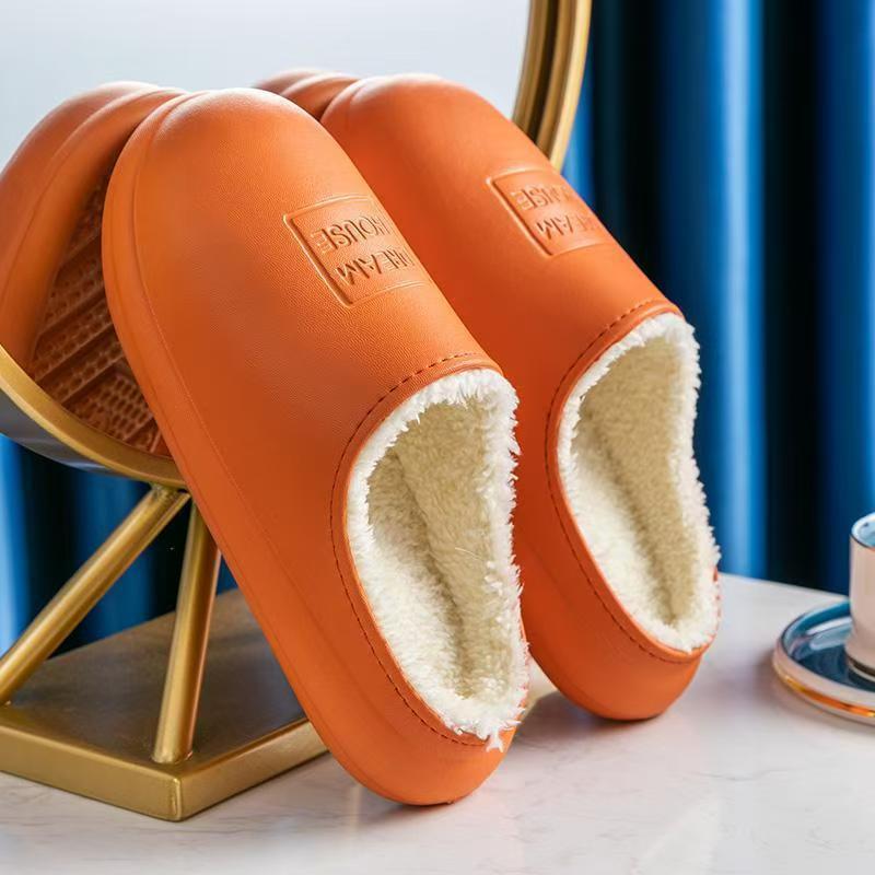 Dép đi trong nhà Chống Thấm NướcChống Trơn Trượt  Dép Nữ Lông Cừu Ngoài Trời Trong Nhà Cặp Đôi Giày Ấm Áp