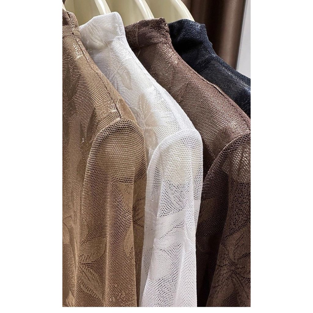 Milyfashion Áo Blouse Phong Cách Ballet, Ren Hơi Trong Suốt, Đáy Ôm - Thích Hợp Mùa Thu