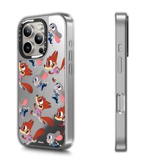 CASECASE X Zootopia 2 Nick và Judy Họa Tiết Ốp Lưng Màu Đen & Bạc Gương Hút Từ Tính iPhone Dành Cho IPhone 17 Air 16 15 14 13 12 Pro Max Plus Ốp Lưng Cứng Có Hộp Khắc logo