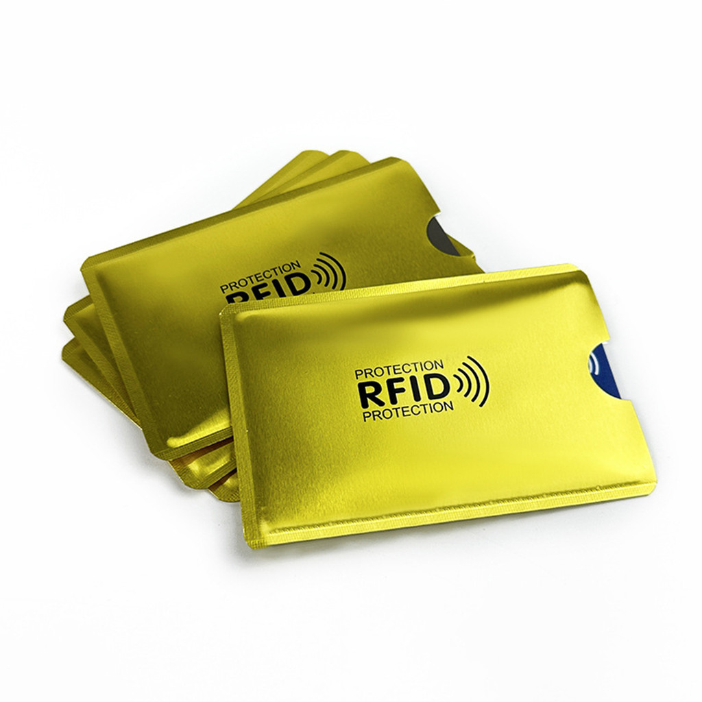 Tay áo chặn RFID bạc Laser Bảo vệ thẻ tín dụng nhiều màu cho thẻ ghi nợ tín dụng và thẻ ID