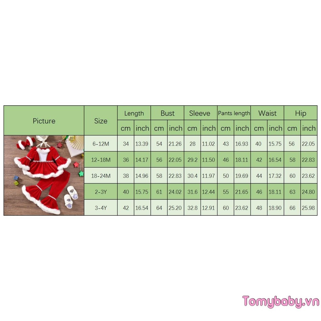 Trẻ mới biết đi Trang phục ông già Noel Giáng sinh sang trọng Áo dài tay chắp vá + Quần loe lưng co giãn + Bộ băng đô