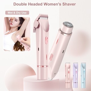 Đa chức năng Máy cạo râu điện nữ mới 2-trong-1,Tông đơ bikini, Chống nước IPX7, Lưỡi dao gốm kép, Máy cạo lông không đau