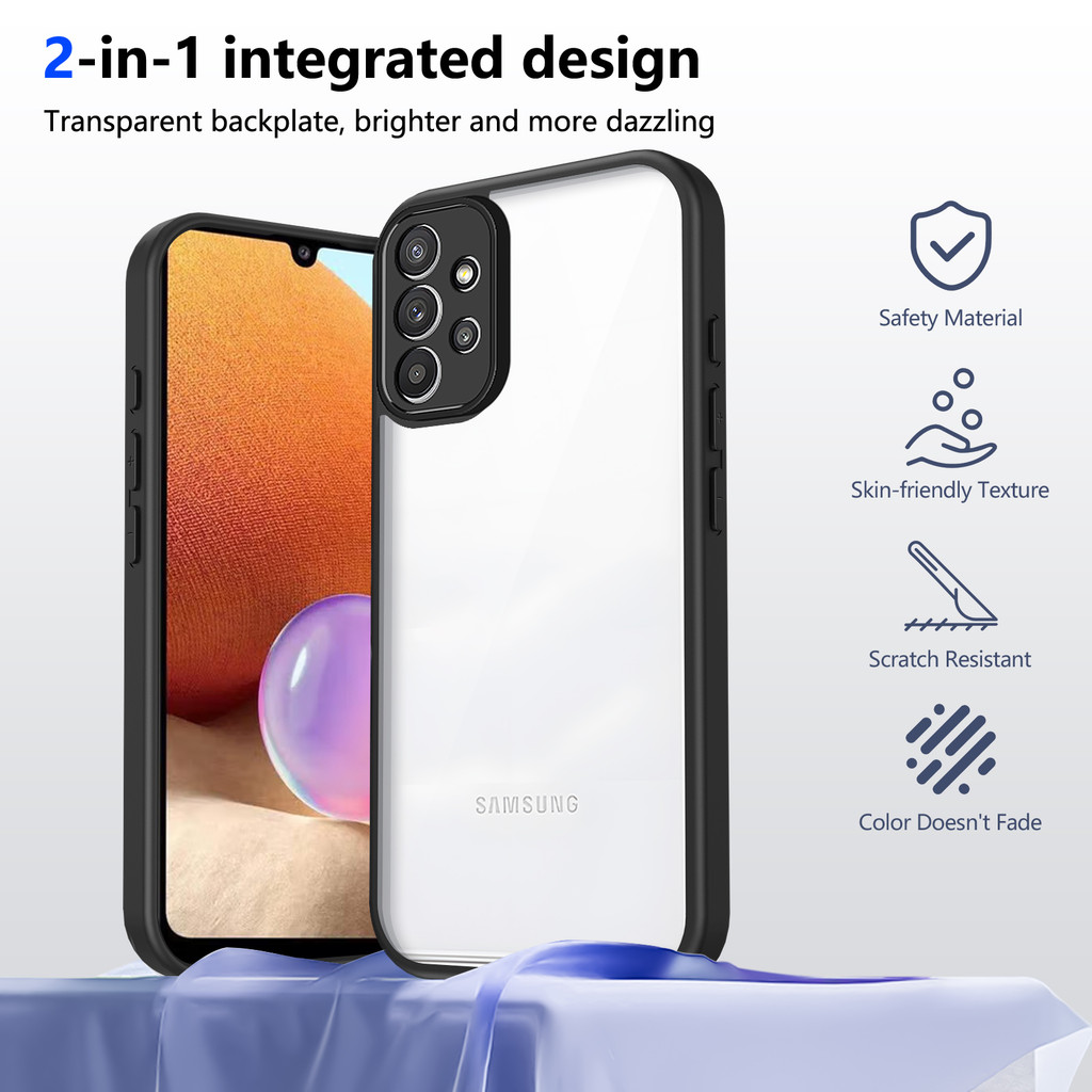 Ốp lưng Samsung A23 Vỏ trong suốt mờ thời trang cho Ốp điện thoại Samsung Galaxy A23 5G
