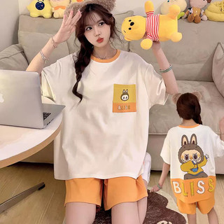 Bộ đồ ngủ mùa hè nữ mẫu mới 2025, đồ mặc nhà nhẹ tay ngắn dễ thương hoạt hình, Cổ Tròn Size Lớn dễ phối,đồ ngủ,đồ bộ nữ đồ mặc nhà