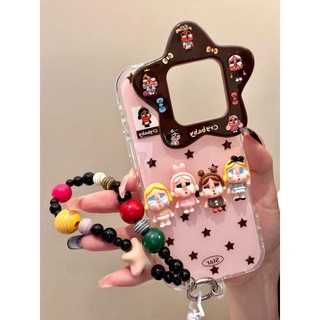 Ốp điện thoại di động khung gương ngôi sao năm cánh dễ thương Thích hợp cho iPhone17 16 15 14 13 Pro Max Bảo vệ Camera chống sốc Ốp lưng cứng chống rơi