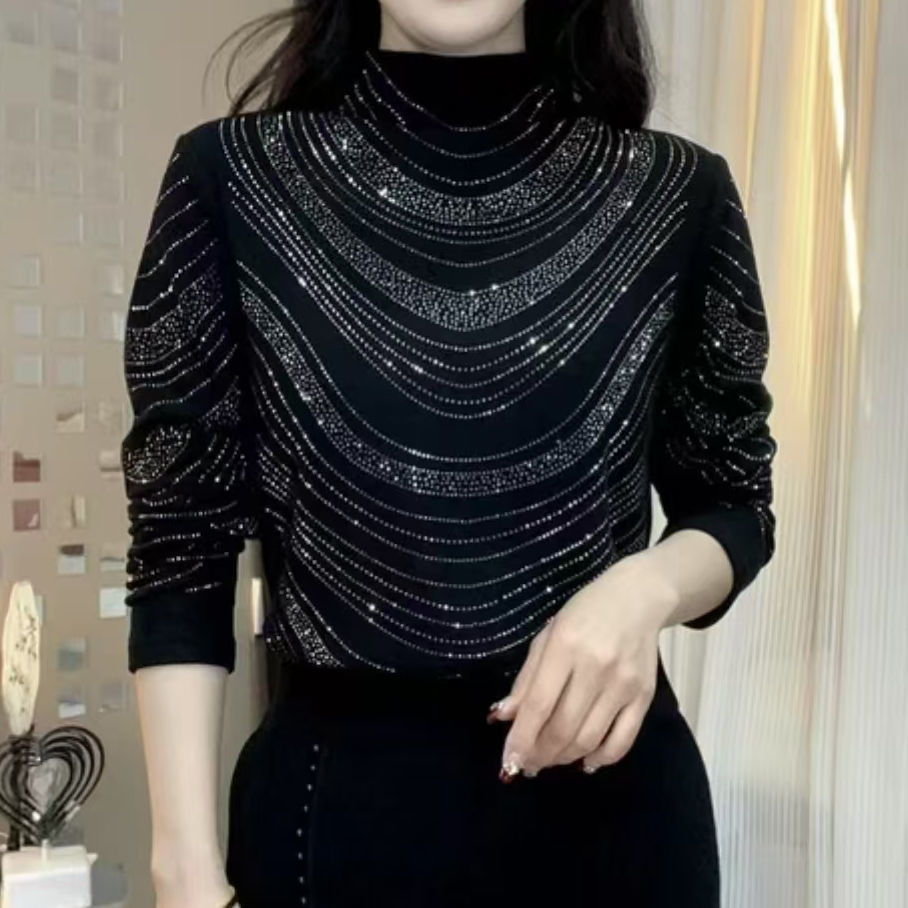 Thời trang mùa thu đông nữ hở vai dáng ôm vừa vặn