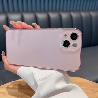 Ốp điện thoại di động bằng kính mờ mạ điện cho IPhone 16 15 14 11 13 12 Pro Max Plus Vỏ ống kính PC IP14Plus Vỏ bảo vệ da sang trọng 16plus 16 pro max