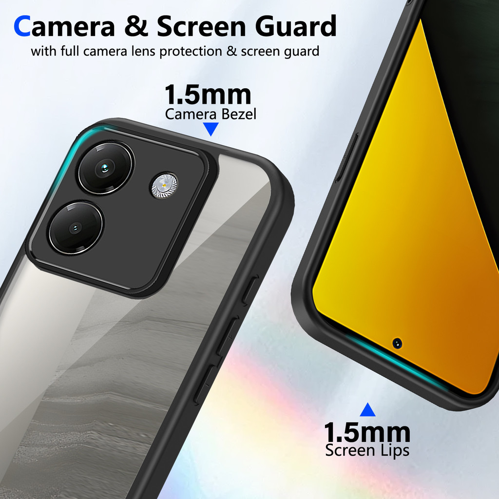 Ốp lưng Xiaomi Poco M7 Pro 5G Vỏ 6.67 inch Vỏ trong suốt mờ thời trang cho Xiaomi Poco M7 Pro 5G Vỏ điện thoại