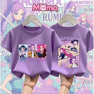Kpop Demon Hunter Huntrix Rujinu Cổ Tròn Áo Thun Unisex Trẻ Em Full Size Áo Thun