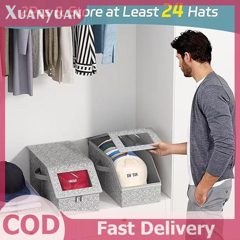 XUAN Có Thể Gập Lại Dây Kéo Bóng Chày Hộp Bảo Quản Dung Tích Lớn Không Dệt Chống Bụi Hộp Bảo Quản Mũ VN