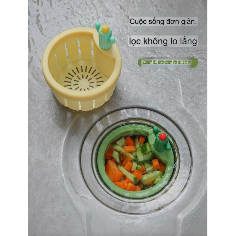 Bộ Lọc Thoát Nước Bồn Rửa Chén Hình Cây Xương Rồng ,Thu Gom Rác Thải Ở Bồn Rửa Chén Chống Tắc Nghẽn
