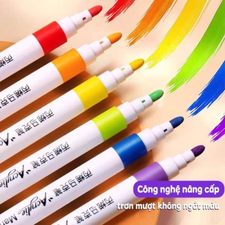 Bộ Bút Màu Acrylic Marker Không Lem - 80 Cao Cấp Màu Sắc Tươi Sáng, Sơn Chống Nước Bộ Cọ Vẽ Trên Mọi Chất Liệu Bề Mặt