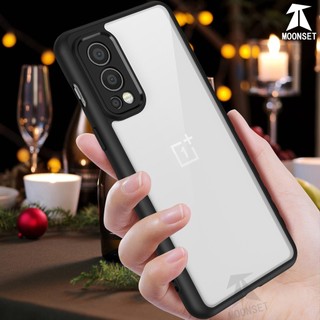 Dành Cho OnePlus Nord 2 5G Ốp điện thoại Cứng Trong Suốt Mặt Sau Aryclic Khung Silicon Mềm Chống Rơi Chống Sốc Mỏng Bao