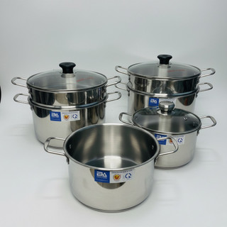 Bộ Nồi xửng hấp cá,nấu xôi Inox Đông Á đáy từ, hấp gà - Dùng được bếp từ - Trường An VN