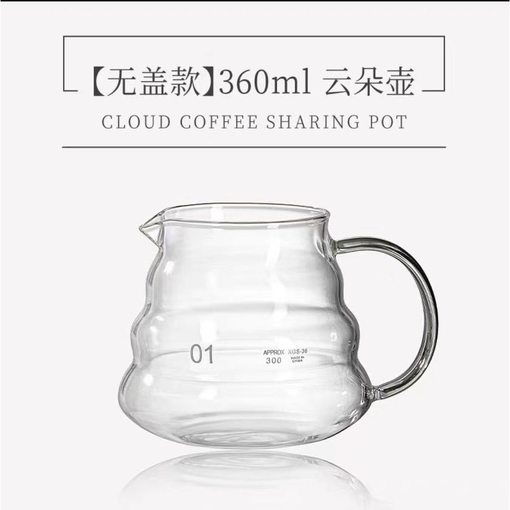 Cà Phê Pha Tay Chia Sẻ Nồi Thủy Tinh Borosilicate Cao Cà Phê Mây Nồi Cà Phê Gia Đình Có Nắp Z6QX