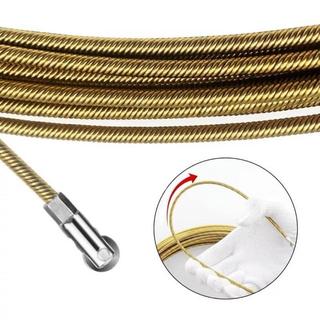 ￼Dây mồi luồn điện cáp Có Bánh xe 4mm bánh xe, đầu bi tròn loại 10m, 15m (Tặng 2 dây thít nối)
