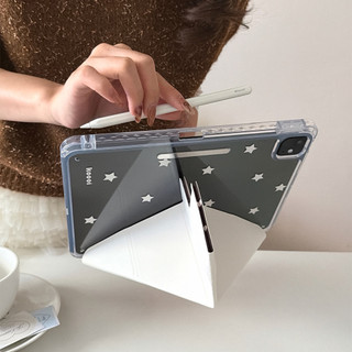 Vỏ cứng Da gấp chữ Y Điểm trắng cho Mini6 Mini7 A17Pro IPad 5 6 7 8 9 10 11 A16 Air 2 3 4 5 6 7 Air 11 M2 M3 Pro10.5 Pro11 2020 2021 2022 Pro13 M4 M5 2024 Khe cắm bút chì 2025