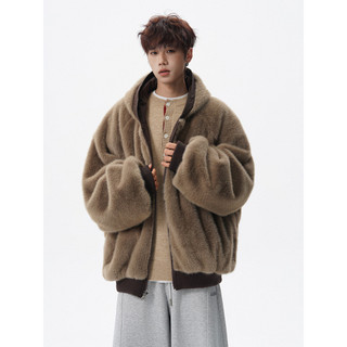 Áo khoác phong cách Harajuku Nhật Bản, độn cotton và lót lông cừu cho mùa lạnh