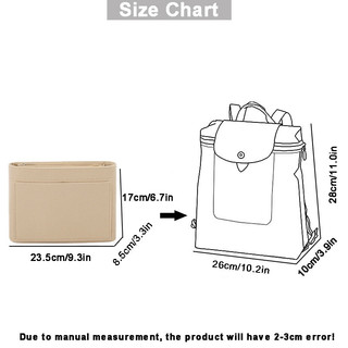 Thích hợp cho Longchamp Le Pliage Ba Lô Vải nỉ Chèn Túi Bảo Quản Túi Đựng Mỹ Phẩm Túi Bảo Quản Du Lịch Túi Bên Trong