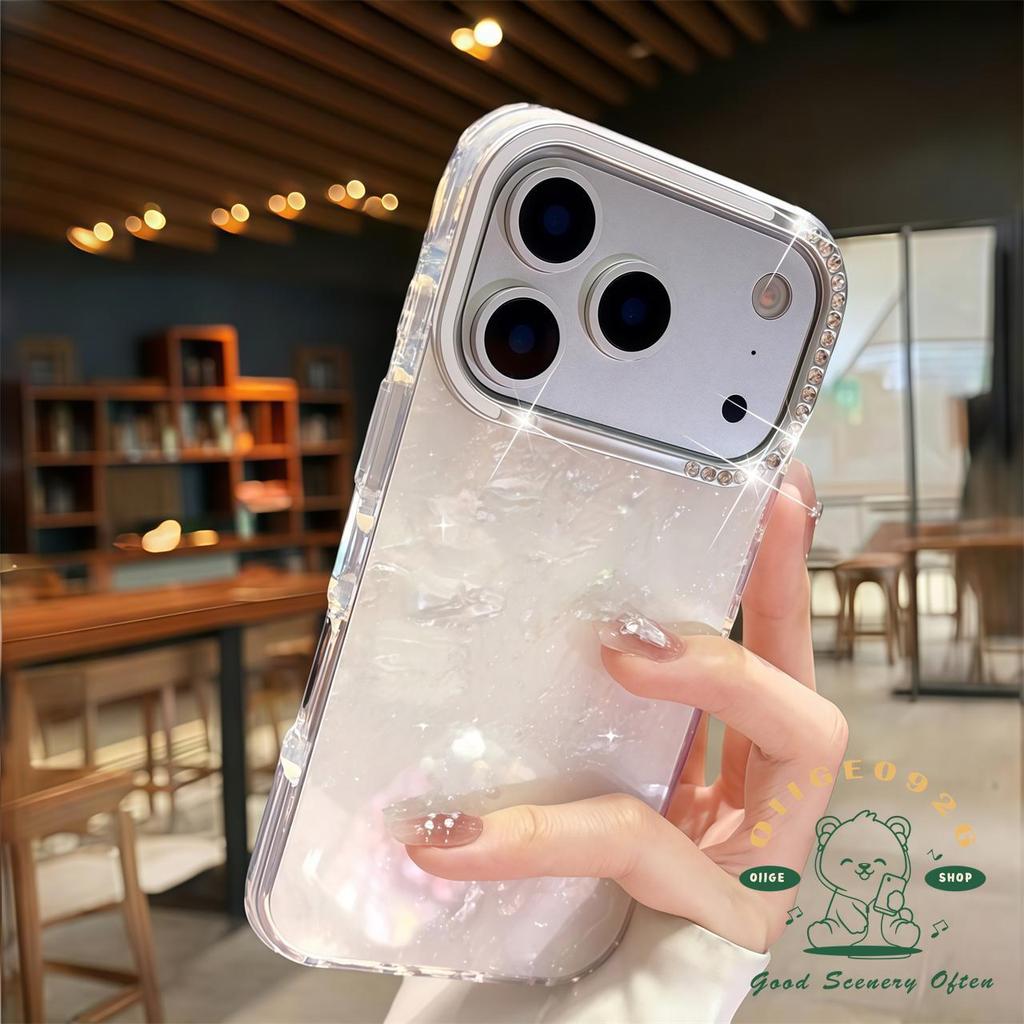【 Ốp lưng iPhone17 】 Túi khí họa tiết đá cẩm thạch kim cương Vỏ điện thoại iphone17 Pro Max16 15 14 13 cho vỏ iPhone Vỏ mềm silicon TPU chống sốc