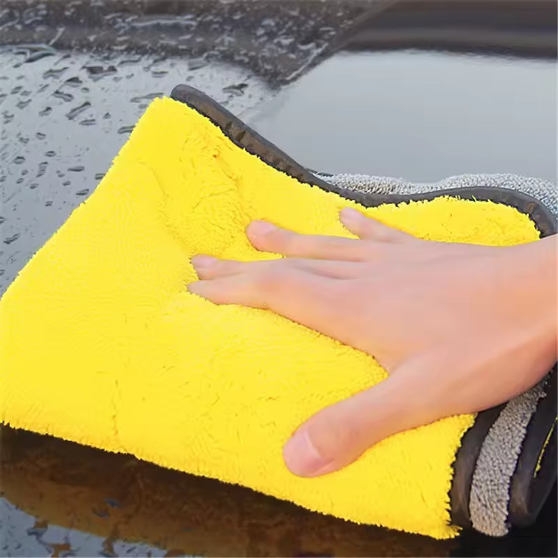 5 / 10 Chiếc Khăn Lau Giặt Siêu Thấm Hút / Khăn Microfiber Ô Tô Hai Mặt Cho Dụng Cụ Đánh Bóng Tự Động