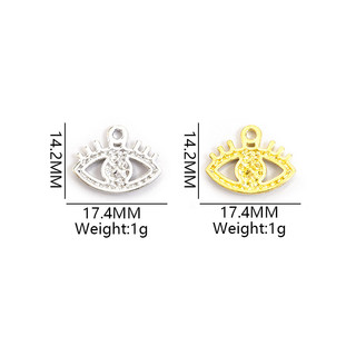 10 chiếc Kim cương giả lấp lánh dát bùa mắt ác màu xanh Thổ Nhĩ Kỳ, Mặt dây chuyền mắt may mắn cho DIY Vòng cổ cá tính Bông tai Vòng tay Móc khóa - Quà tặng lý tưởng cho gia đình và bạn bè