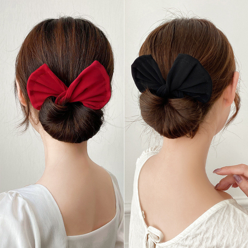 Xoắn Tóc Bun Maker Bun Tóc Tóc Kéo Tóc Dây Buộc Tóc Ren Cho Nữ